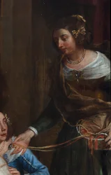 Ærkehertuginde Isabella af Spanien, som giver sine juveler til basilikaen St. Martin i Halle