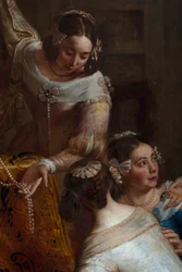 Ærkehertuginde Isabella af Spanien, som giver sine juveler til basilikaen St. Martin i Halle
