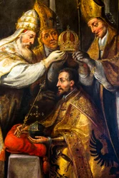 Kejser Karl 5.s kroning i Bologna, detalje
