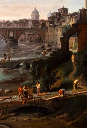 Rom, Tiberina-øen, ca. 1691/1700 (Olie på lærred)