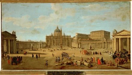 Peterskirken i Rom, omkring 1700-1710 (maleri på lærred)