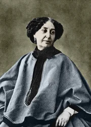 George Sand (Aurore Dupin, Baronne Dudevant) (1804-1876), fransk forfatter, fotograferet af Nadar omkring 1865.