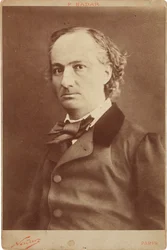 Portræt af Charles Baudelaire 1821-1867, ca 1855.