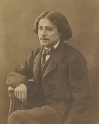 Portræt af forfatteren Alphonse Daudet 1840-1897, ca 1860.