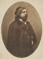 Portræt af digteren Théophile Gautier 1811-1872, ca 1856.