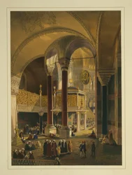 Det kejserlige galleri i Ayasofya-moskéen, tidligere Hagia Sophia-kirken