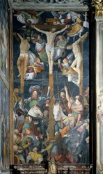 Korsfæstelse, fresco, af Gaudenzio Ferrari (1475-1546)