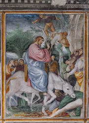 Detalje af "Kristus kommer ind i Jerusalem", fra "Kristi liv og lidenskab"
