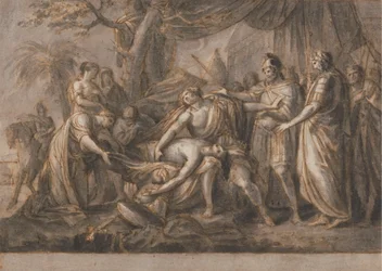 Achilles beklager Patroklos død