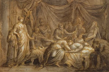 Andromache Mourning the Death of Hector, 1760-63 (pen og blæk og vask på papir)