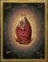 Forherligelsen af Jomfru Maria, ca. 1490 (olie på panel)