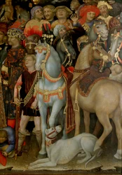 Tilbedelse af Magi. Detalje (maleri