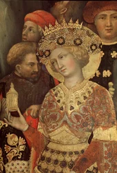 Tilbedelse af Magi. Detalje (maleri