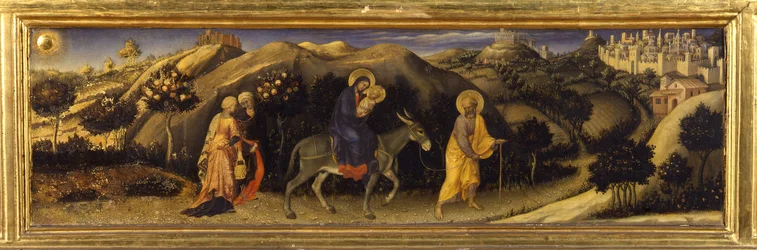 Flyvning til Egypten (Predella of the Adoration of the Magi, Pala Strozzi)