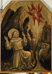 Saint Francis modtager stigmata (tempera på panel