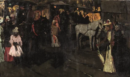 En søndag aften ved Dammen, Amsterdam, ca. 1895 (olie på lærred)