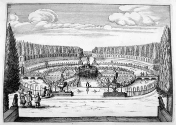 Dekorativt springvand og havedesign, 1664