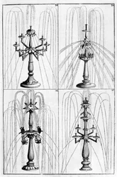 Dekorativt springvandsdesign, 1664