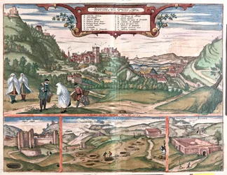 Alhambra - Masmoros-grotternes bjerge - Granada, Spanien - i 