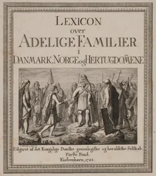 Titelblad til "Lexicon over adelige Familier i Danmark, Norge og Hertugdømmerne"