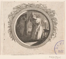 Titelvignet til S. Richardson: "Miss Clarissa Harlowes historie", fjerde del