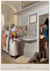 Den offentlige forfatter af det kongelige palads litografi af George Emanuel Opitz (1775-1841) Paris fra det 19. århundrede, Musee Carnavalet