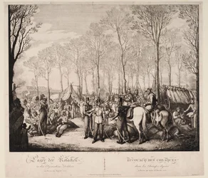 Kosakkernes bivuak på Avenue des Champs-Elysées i Paris i april 1814, 1814