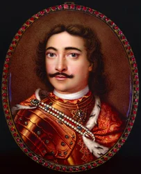 Portræt af kejser Peter I den Store 1672-1725.