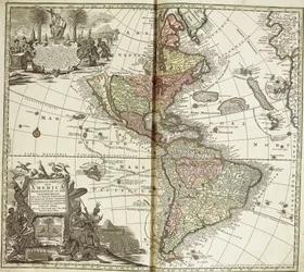 Kort over Amerika, 1744