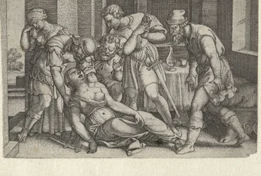 Collatinus og Brutus ved den døende Lucretia Historier fra tidlig romersk historie (serietitel)