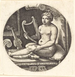 Kvinde med en harpe