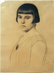 G.Scholz, portræt af Elisabeth Scholz