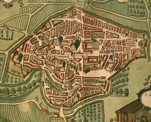 Fabriano fra Civitates Orbis Terrarum af Georg Braun
