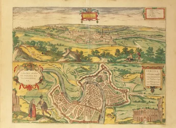 Kort over Verona fra Cities of the World af Georg Braun