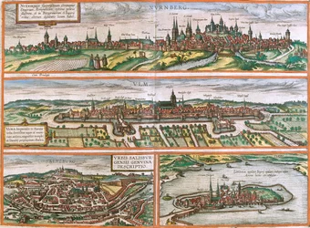 Nürnberg, Ulm, Salzburg, Lindau, Tyskland, Østrig