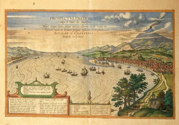 Messinastrædet fra Verdens byer af Georg Braun