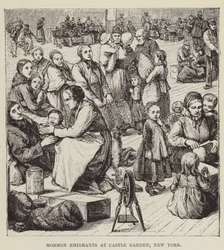 Mormonudvandrere i Castle Garden, New York