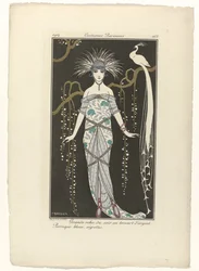 Journal des Dames et des Modes, Costumes Parisiens, 1914, nr. 168: Stor aftenkjole (...)
