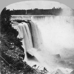 Horseshoe Falls set fra Goat Island, Niagara Falls, tidligt i det 20. århundrede.