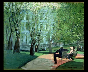 Summer Day, Boston Public Garden, ca. 1923 (olie på lærred)