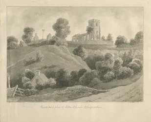 Alton Church: sepia drawing, 1841dani