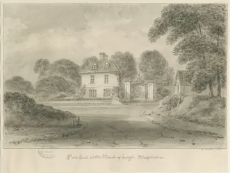Leigh - "Park Hall": sepia drawing, 1841dani