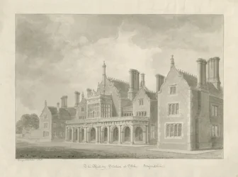 Stoke-upon-Trent - Jernbanestation: sepia-tegning