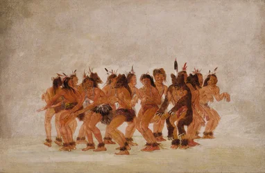 Bjørnedans, forberedelse til en bjørnejagt, 1835-1837.