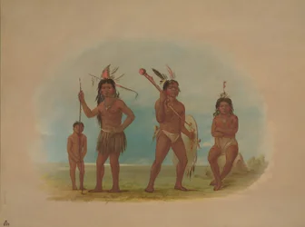 Fire Arowak-indianere, 18541869.