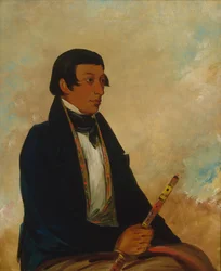 Kee-món-saw, lille høvding, en høvding, 1830.