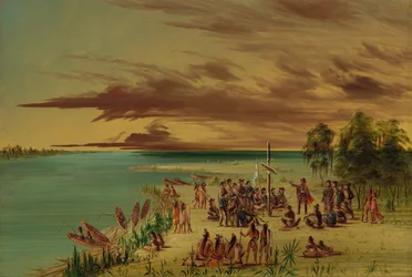 La Salle hævder Louisiana for Frankrig. 9. april 1682, 18471848.