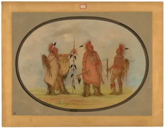 Osage Chief med to krigere