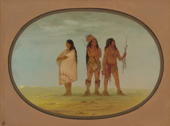Tre Navaho-indianere, 18611869.