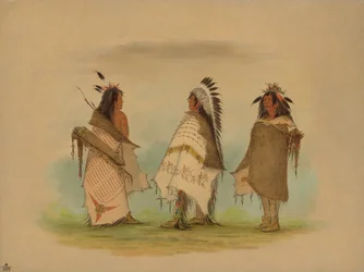 Tre Shoshonee Warriors, 1861.